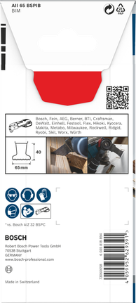 Multiherramienta Bosch PRO AII 65 BSPIB hoja 65×40 mm.